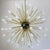 Modern Italian Sputnik chandelier composed of 96 unique clear Murano glass cubes blown in Pulegoso technique to provide an...
