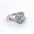 14k White Gold Diamond Three-Stone Engagement Ring - Size 7 For Sale - Image 9 of 11