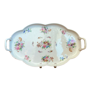 Vintage Coalport Glazed Ceramic Floral Tray