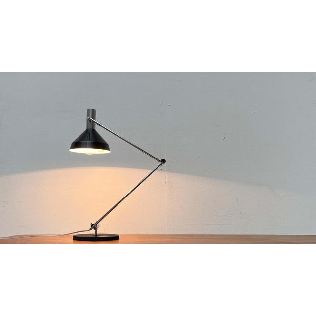 Metal Mid-Century Modern Swiss Type 60 Minimalist Table Lamp by Rosemarie and Rico Baltensweiler for Baltensweiler, 1960s For Sale - Image 7 of 18