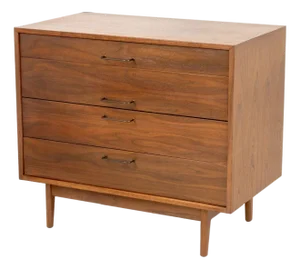 Jens Risom Walnut Chest of Drawers