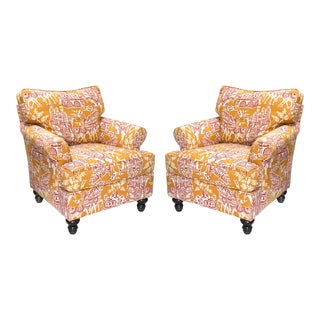 A. Rudin Club Chairs, Down-Filled, Pair For Sale
