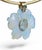 Flora Pendant, Opalite Flower With Sky Blue Topaz & 14k Gold For Sale - Image 4 of 5