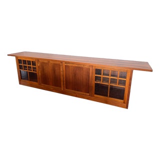 Vintage Walnut Wood Sideboard, 1970s For Sale