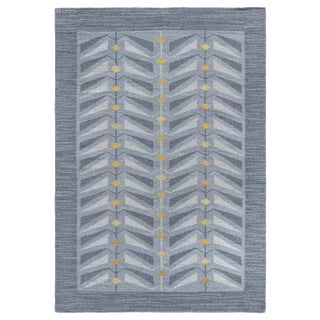 Doris Leslie Blau Vintage Swedish Flat-Weave Wool Rug, Signed VF-e-65 For Sale