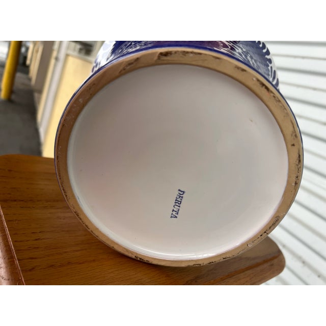 1960s Cherry Jar Vintage Large Ceramic / Blue & White & Ladle -2 For Sale - Image 9 of 9