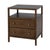 Mid-Century Modern Mendel 21.25 in. W Rectangular Wood 2 Drawer Narrow Nightstand with Open Shelf, Walnut For Sale - Image 3 of 11