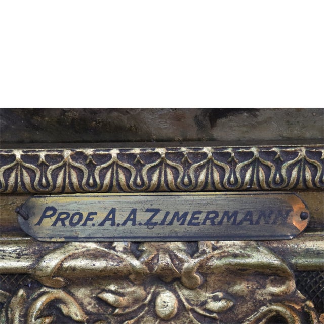 19th Century Zimermann German Oil on Board Mediterranean Coastal Landscape & Cliffside 19thC For Sale - Image 5 of 13