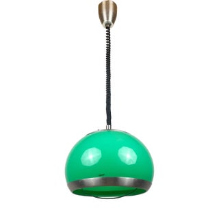 Mid-Century Green Plastic Pendant Lamp from Stilux Milano, 1972 For Sale
