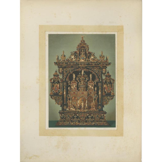 This striking pair of chromolithographs, produced in munich in 1874 by the renowned ecclesiastical publisher f. X....