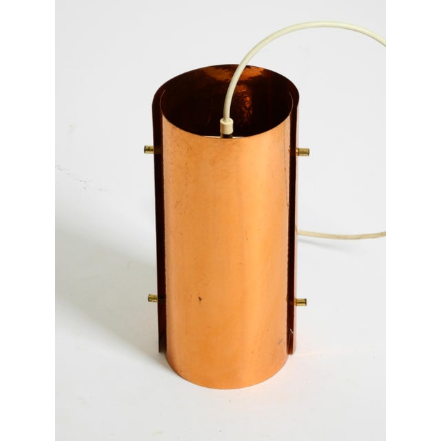 Mid-Century Tube Pendant Lamps with Two Copper Shades, 1950s, Set of 2 For Sale - Image 17 of 18