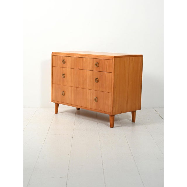Scandinavian Art Deco Chest of Drawers in Elm, 1930s-1940s For Sale - Image 4 of 10