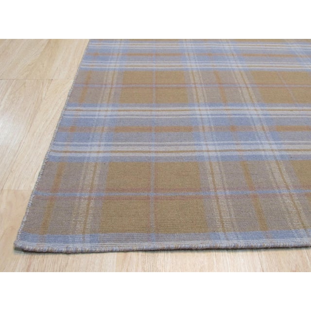 Contemporary 9x12 Sarrah Delicate Yellow Classic Geometric Flatweave Wool Carpet Rug For Sale - Image 3 of 5