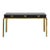 1970's John Widdicomb Black Lacquered and Brass Console Table For Sale