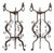 Pair of Italian Wrought-Iron Plant Stands with Scrolling Motifs, circa 1900 For Sale