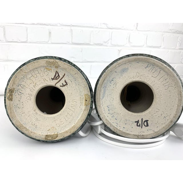 Danish Tall Ceramic Table Lamps by Esben Klint for Le Klint, 1960, Set of 2 For Sale - Image 16 of 18