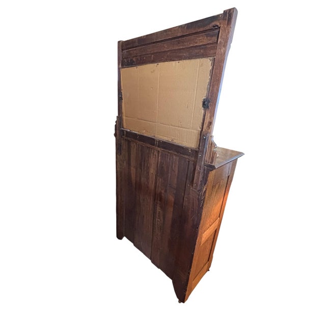 Victorian Victorian Early 1900s Oak Chest of Drawers, Highboy, Dresser With Mirror For Sale - Image 3 of 9