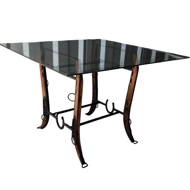 1920s High-End Sporting Heritage- Mid-Century Modern Jacques Adnet for Hermès-Inspired Equestrian Table. For Sale - Image 12 of 12