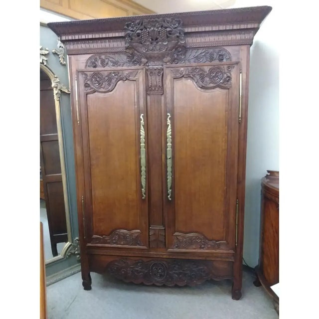 Antique French Normandy Armoire For Sale - Image 4 of 10