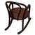 Antique Vienna Secession Child's Bent Oak Rocking Chair W/ Picture Seat Attributed to Fischel For Sale - Image 4 of 6