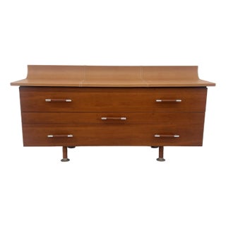Roche Bobois Leather Top Vanity Dresser, Luigi Gorgoni For Sale
