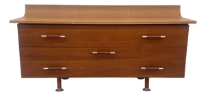 Roche Bobois Leather Top Vanity Dresser, Luigi Gorgoni