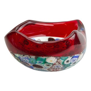 Murano Millefiori Incalmo Bowl by Archimede Seguso, Italy, 1950s For Sale