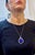 75 Carat Lapis & 9.5 ct Diamond Pendant Necklace 14 Karat White Gold + Chain For Sale - Image 10 of 18