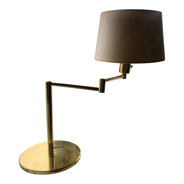 1980s Hansen Brass Swing-Arm Lamp For Sale