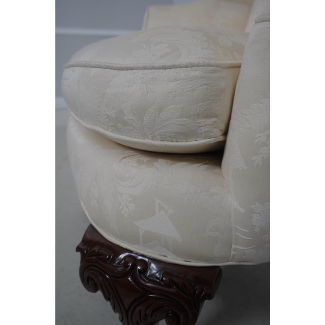 Pair Southwood Ball & Claw Mahogany Wing Chairs For Sale - Image 15 of 18