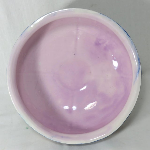 Antique American Victorian Majolica Serving Bowl Circa 1880s For Sale - Image 10 of 13