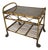 Scandinavian Rattan, Raffia and Glass Serving Cart, 1960s For Sale