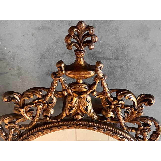 Late 18th Century Late 18th Century Oval Gilt Mirror For Sale - Image 5 of 7