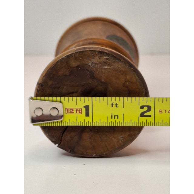 Antique Bezalel Jerusalem Olive Wood Spice Box Besamim Holder 1920s Palestine Era For Sale - Image 17 of 18