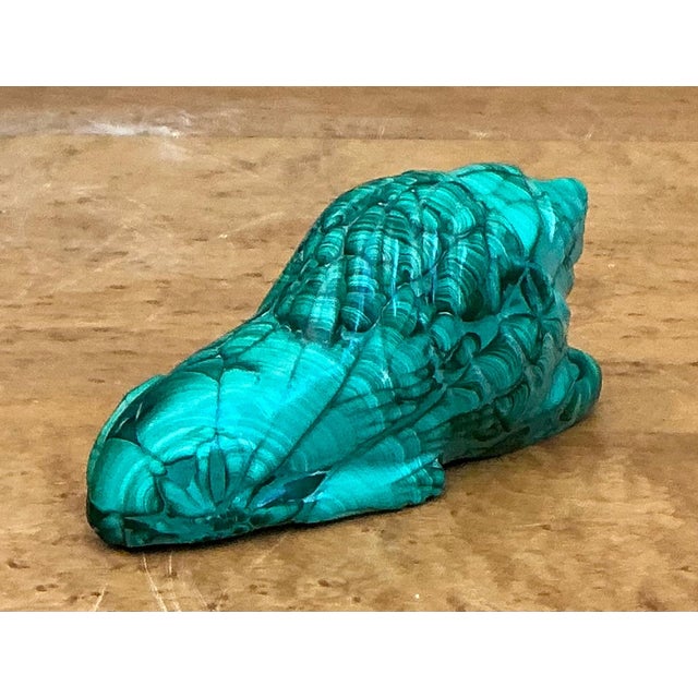 Vintage Malachite Carved Lion Sculpture For Sale - Image 10 of 16