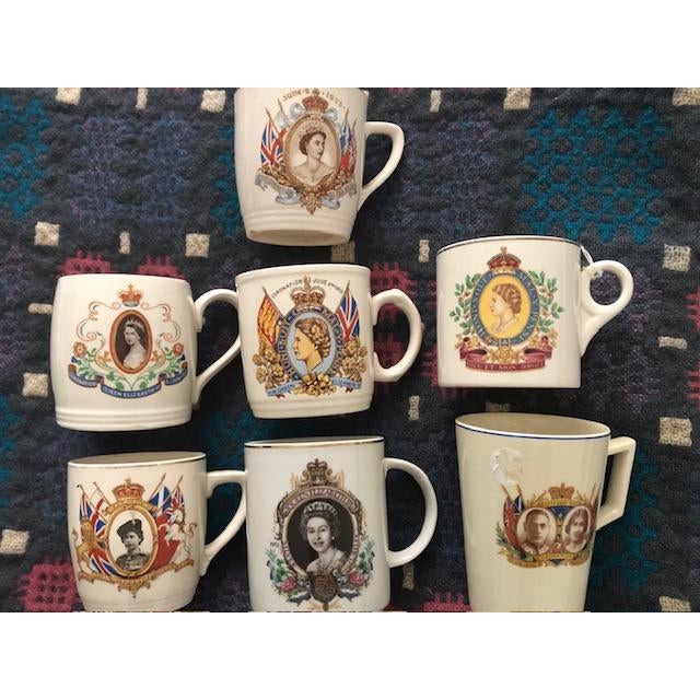 Collection of 7 Coronation / Royal mugs featuring Queen Elizabeth II and one featuring George V1, as this one is nearly...
