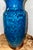 1970s Grand Drip Glaze Cobalt Blue Studio Pottery Ceramic Turned Pottery Lamp For Sale - Image 6 of 10