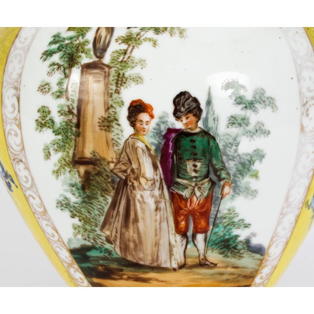 Early 20th Century Dresden Lidded Porcelain Vases & Covers, 1890s, Set of 2 For Sale - Image 15 of 18