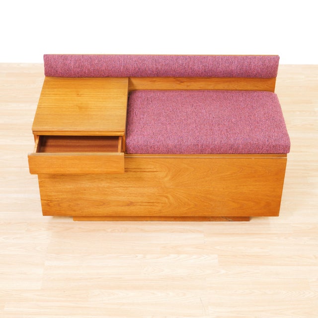 1960s Mid Century Entryway Bench in Teak by Chippy Heath For Sale In Los Angeles - Image 6 of 11