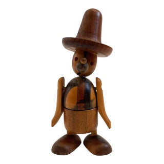 Vintage Handmade Wood Bear For Sale