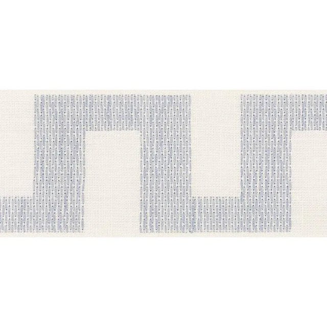 Contemporary Sample - Schumacher Matrix Tape in Sky For Sale - Image 3 of 3