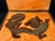 Textile Late 20th Century Chinese Art Carved Archaic Style Puzzled Jade Plaque Dragon Sculpture Display Silk Case For Sale - Image 7 of 7
