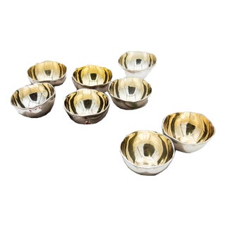 Washbasins in Smooth Silver, Set of 8 For Sale