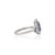 Metal Victorian 1.38ct Trillion-Cut Tanzanite & Diamond Halo Ring 18k White Gold Size 7 For Sale - Image 7 of 16