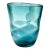 Late 20th Century Hand-Blown Blue-Green Art Glass Vase – Organic Wavy Form Aqua Decorative Vessel For Sale