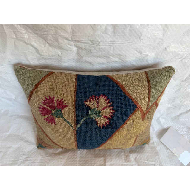 17th Century 17th Century Italian Florentine Silk Floral Pillow For Sale - Image 5 of 7