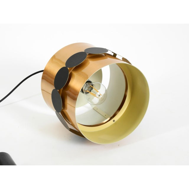Original 1960s Space Age Pendant Lamp by Doria, Made of Copper-Anodized Aluminum and Black and White Lacquered Metal from Doria Leuchten For Sale - Image 18 of 18