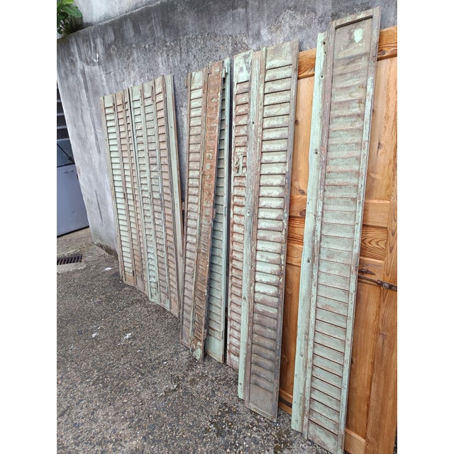Antique Patinated Metal Shutters, 1920s, Set of 12 For Sale - Image 11 of 16