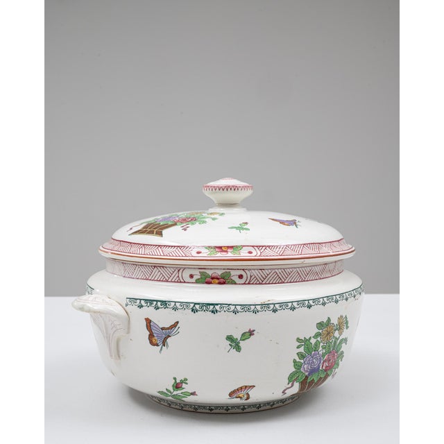 Mid 20th Century Mid 20th Century French Special Edition Porcelain Tureen With Lid For Sale - Image 5 of 18