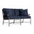 Brown Jordan Venetian Loveseat, Mica frame with Fusion Neptune fabric For Sale - Image 12 of 12